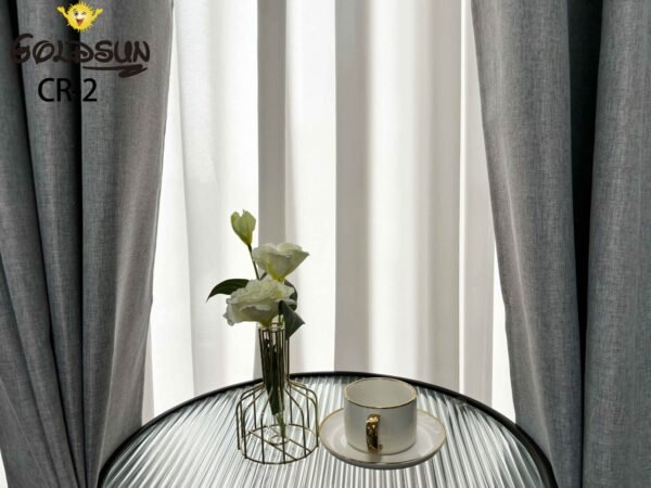 CR - 2 / CORTINAS DE LINO 100% BLACKOUT COLOR ENTERO (CAJA X 24 UNDS)