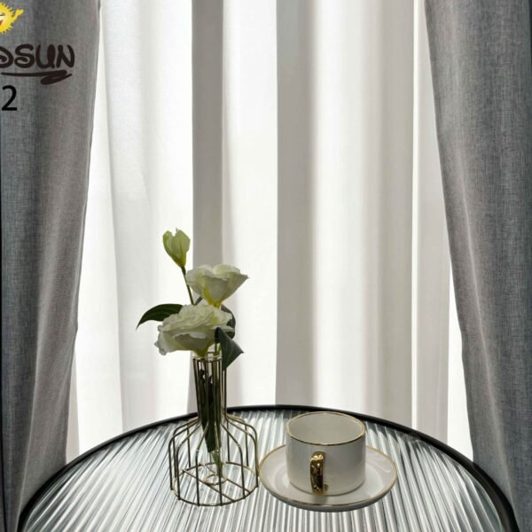 CR - 2 / CORTINAS DE LINO 100% BLACKOUT COLOR ENTERO (CAJA X 24 UNDS)