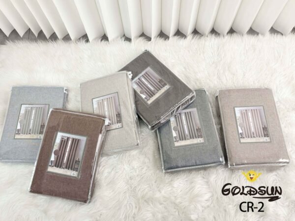 CR - 2 / CORTINAS DE LINO 100% BLACKOUT COLOR ENTERO (CAJA X 24 UNDS)
