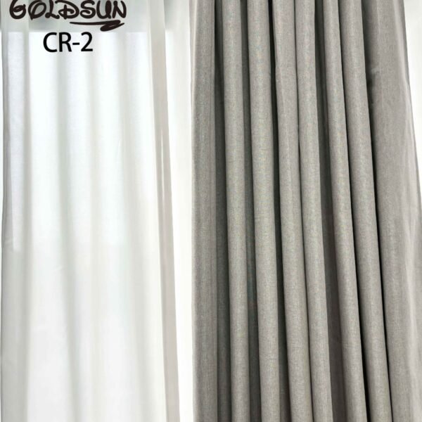 CR - 2 / CORTINAS DE LINO 100% BLACKOUT COLOR ENTERO (CAJA X 24 UNDS)