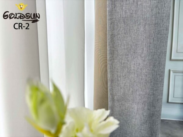 CR - 2 / CORTINAS DE LINO 100% BLACKOUT COLOR ENTERO (CAJA X 24 UNDS)