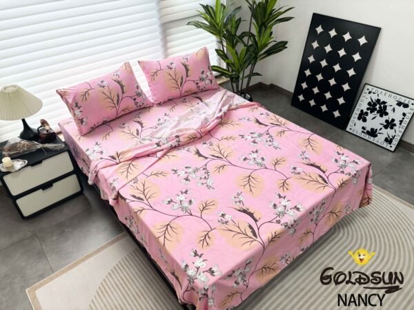 NANCY (1/2/3P) / SET DE SÁBANAS 4 PIEZAS ESTAMPADA (CAJA X 42 UNDS)