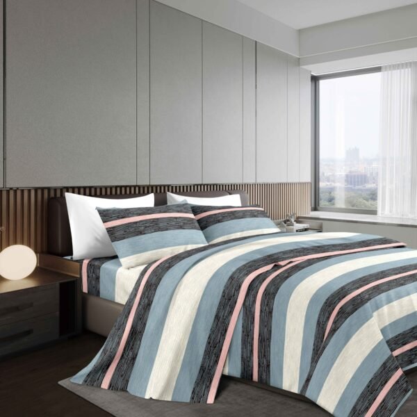 NANCY (1/2/3P) / SET DE SÁBANAS 4 PIEZAS ESTAMPADA (CAJA X 42 UNDS)