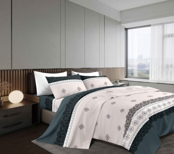 NANCY (1/2/3P) / SET DE SÁBANAS 4 PIEZAS ESTAMPADA (CAJA X 42 UNDS)