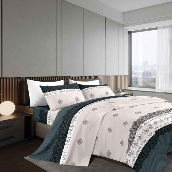 NANCY (1/2/3P) / SET DE SÁBANAS 4 PIEZAS ESTAMPADA (CAJA X 42 UNDS)