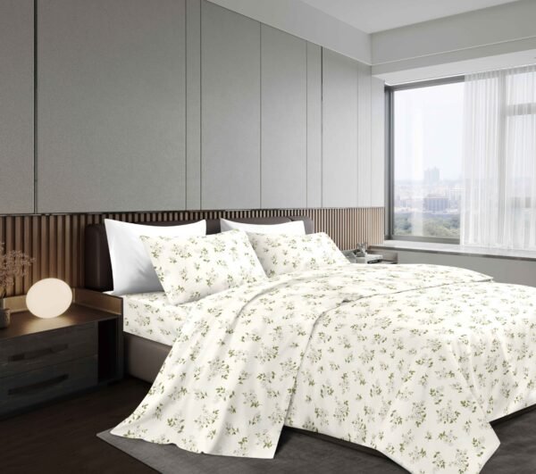 NANCY (1/2/3P) / SET DE SÁBANAS 4 PIEZAS ESTAMPADA (CAJA X 42 UNDS)