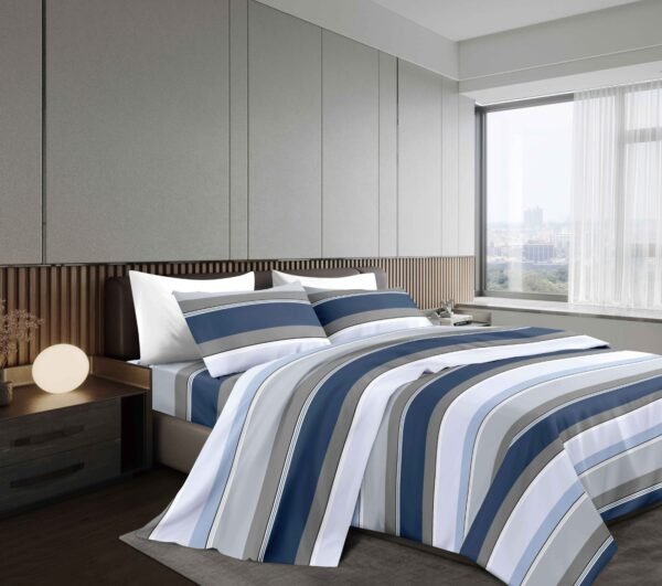 NANCY (1/2/3P) / SET DE SÁBANAS 4 PIEZAS ESTAMPADA (CAJA X 42 UNDS)