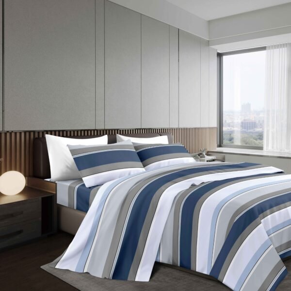 NANCY (1/2/3P) / SET DE SÁBANAS 4 PIEZAS ESTAMPADA (CAJA X 42 UNDS)