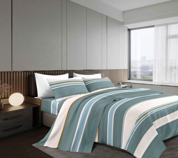 NANCY (1/2/3P) / SET DE SÁBANAS 4 PIEZAS ESTAMPADA (CAJA X 42 UNDS)