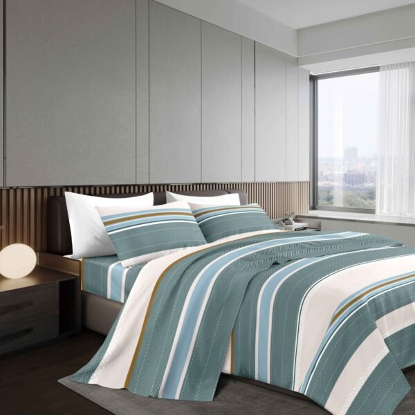 NANCY (1/2/3P) / SET DE SÁBANAS 4 PIEZAS ESTAMPADA (CAJA X 42 UNDS)