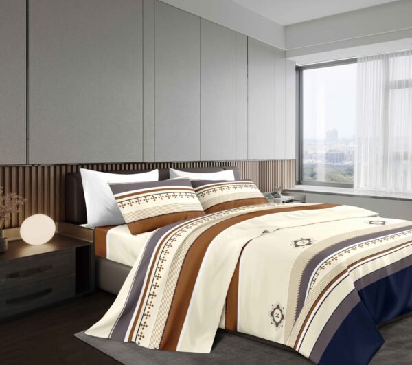 NANCY (1/2/3P) / SET DE SÁBANAS 4 PIEZAS ESTAMPADA (CAJA X 42 UNDS)