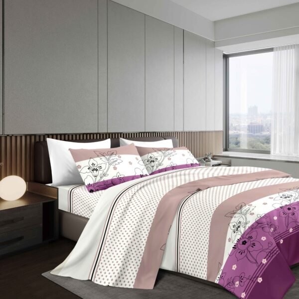 NANCY (1/2/3P) / SET DE SÁBANAS 4 PIEZAS ESTAMPADA (CAJA X 42 UNDS)