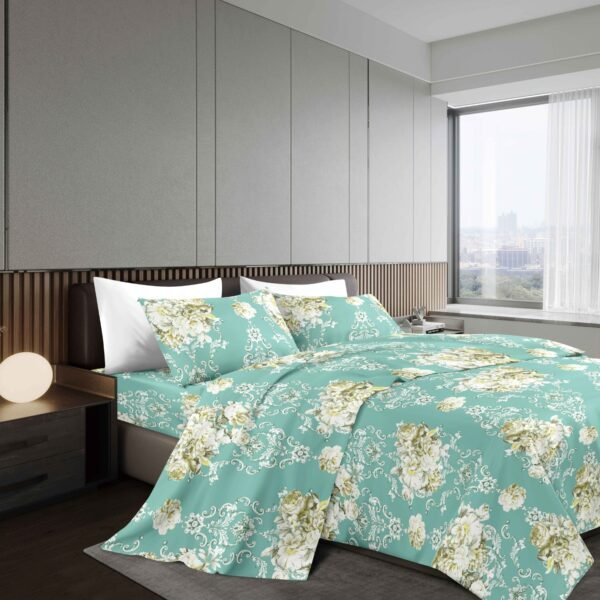 NANCY (1/2/3P) / SET DE SÁBANAS 4 PIEZAS ESTAMPADA (CAJA X 42 UNDS)