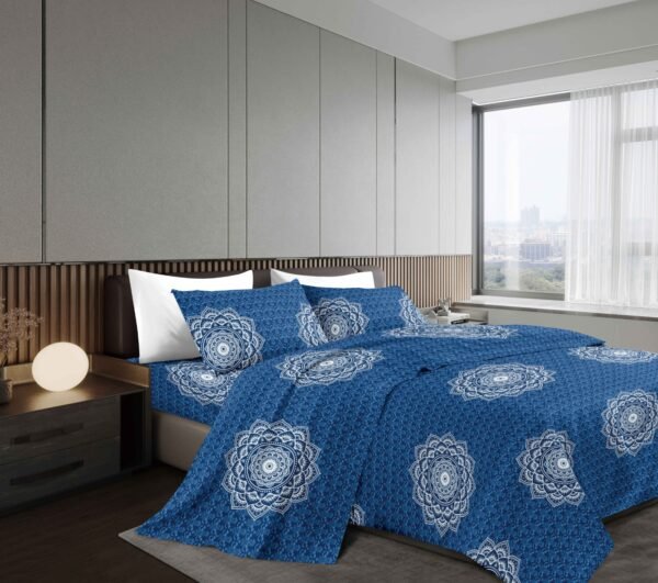 NANCY (1/2/3P) / SET DE SÁBANAS 4 PIEZAS ESTAMPADA (CAJA X 42 UNDS)