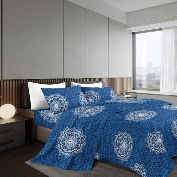 NANCY (1/2/3P) / SET DE SÁBANAS 4 PIEZAS ESTAMPADA (CAJA X 42 UNDS)