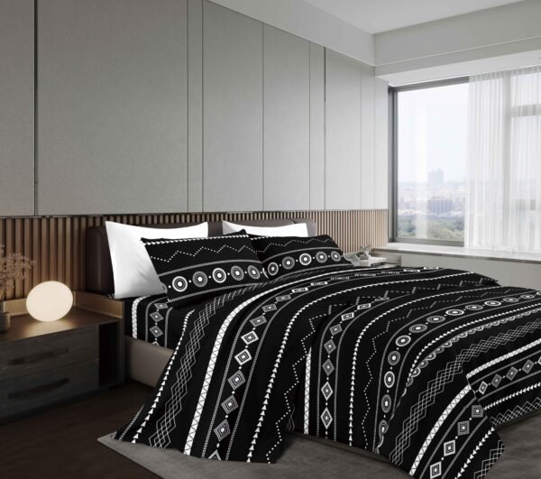 NANCY (1/2/3P) / SET DE SÁBANAS 4 PIEZAS ESTAMPADA (CAJA X 42 UNDS)