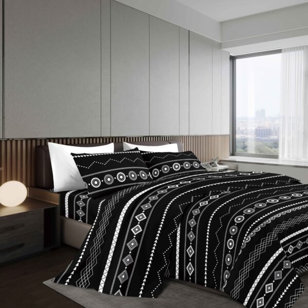 NANCY (1/2/3P) / SET DE SÁBANAS 4 PIEZAS ESTAMPADA (CAJA X 42 UNDS)