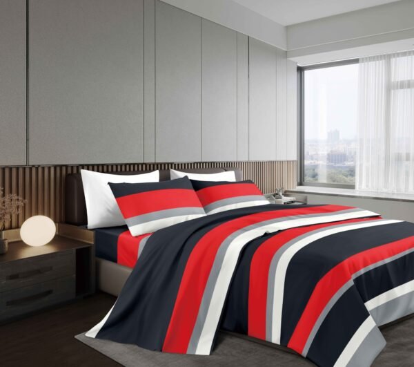 NANCY (1/2/3P) / SET DE SÁBANAS 4 PIEZAS ESTAMPADA (CAJA X 42 UNDS)