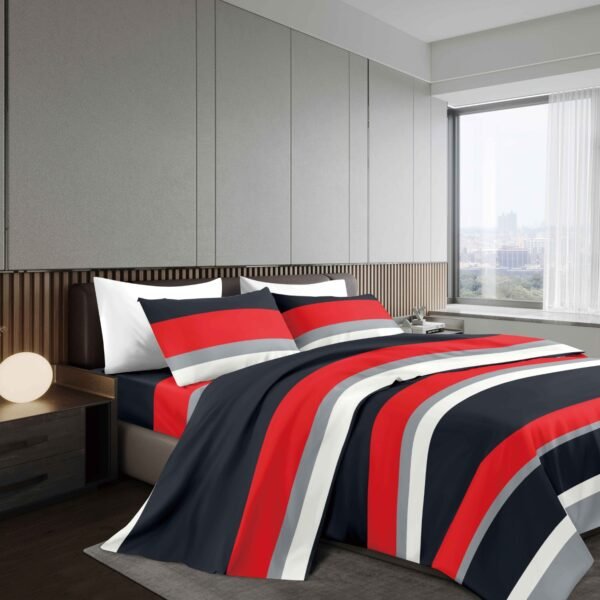 NANCY (1/2/3P) / SET DE SÁBANAS 4 PIEZAS ESTAMPADA (CAJA X 42 UNDS)