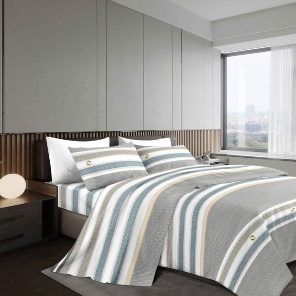 NANCY (1/2/3P) / SET DE SÁBANAS 4 PIEZAS ESTAMPADA (CAJA X 42 UNDS)