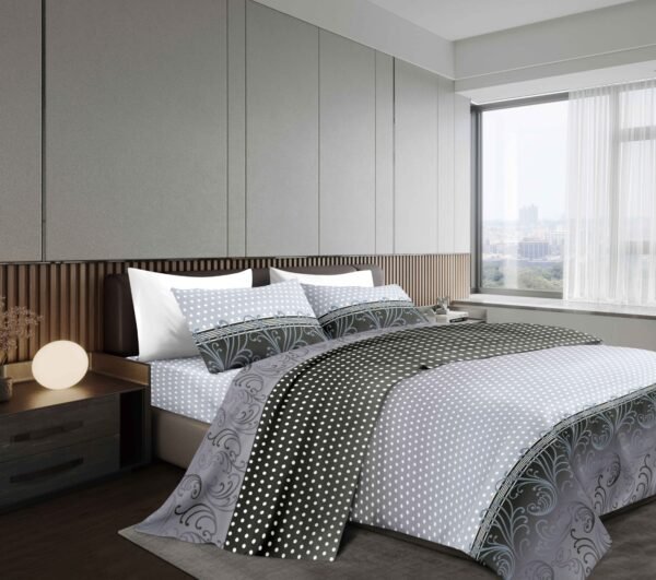 NANCY (1/2/3P) / SET DE SÁBANAS 4 PIEZAS ESTAMPADA (CAJA X 42 UNDS)