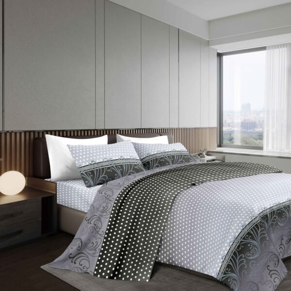 NANCY (1/2/3P) / SET DE SÁBANAS 4 PIEZAS ESTAMPADA (CAJA X 42 UNDS)