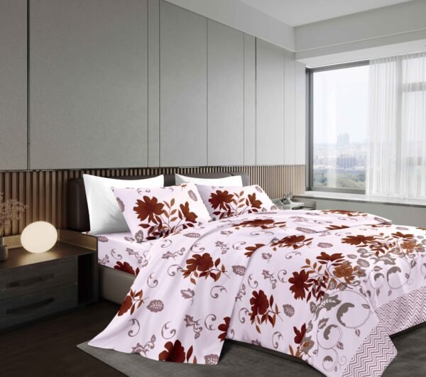 NANCY (1/2/3P) / SET DE SÁBANAS 4 PIEZAS ESTAMPADA (CAJA X 42 UNDS)