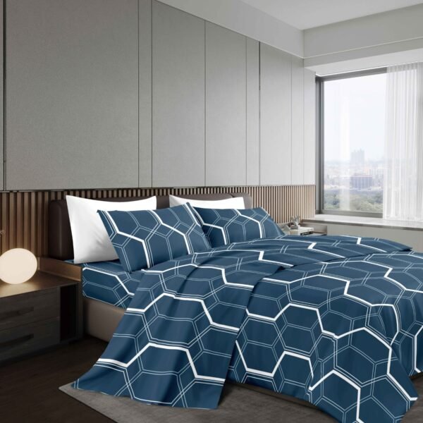 NANCY (1/2/3P) / SET DE SÁBANAS 4 PIEZAS ESTAMPADA (CAJA X 42 UNDS)