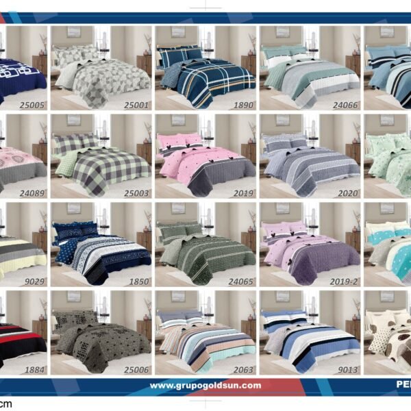 PER-1T2026 / SET DE COBERTOR 5 PIEZAS JUVENIL (FARDO X 20 UNDS)