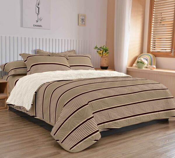 COBERTOR TELA CON CARNERO DELGADO 5 PIEZAS (FARDO X 20UNDS)