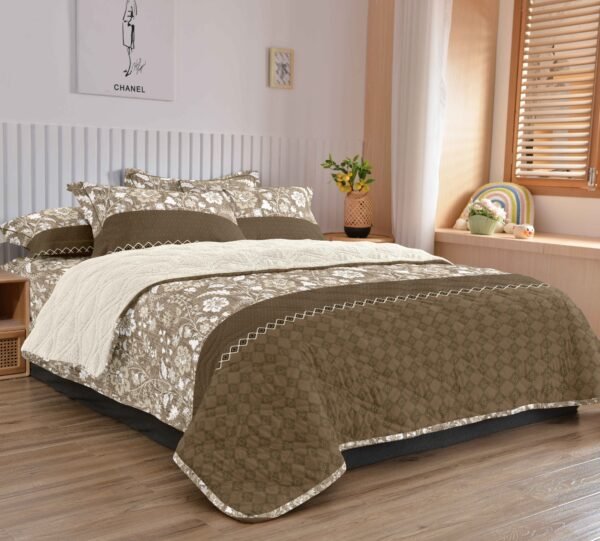 COBERTOR TELA CON CARNERO DELGADO 5 PIEZAS (FARDO X 20UNDS)