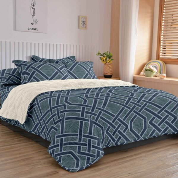 COBERTOR TELA CON CARNERO DELGADO 5 PIEZAS (FARDO X 20UNDS)