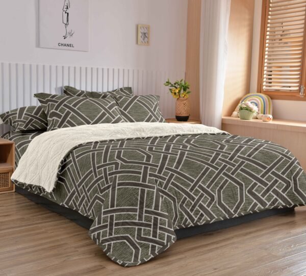 COBERTOR TELA CON CARNERO DELGADO 5 PIEZAS (FARDO X 20UNDS)