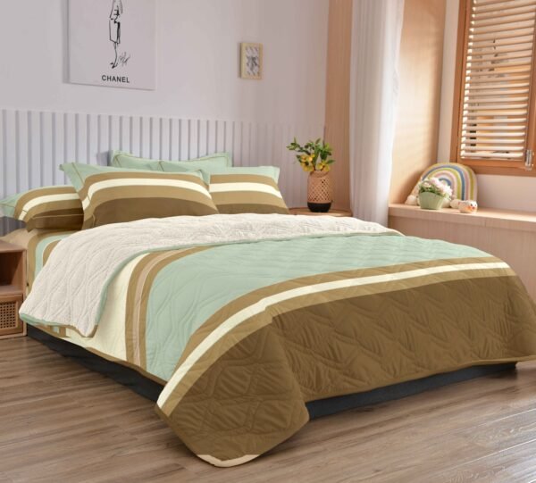 COBERTOR TELA CON CARNERO DELGADO 5 PIEZAS (FARDO X 20UNDS)