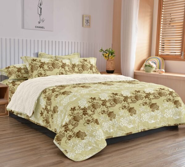 COBERTOR TELA CON CARNERO DELGADO 5 PIEZAS (FARDO X 20UNDS)