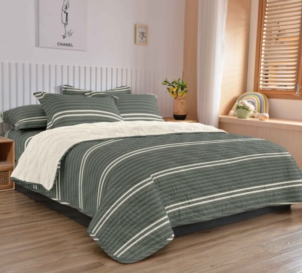 COBERTOR TELA CON CARNERO DELGADO 5 PIEZAS (FARDO X 20UNDS)