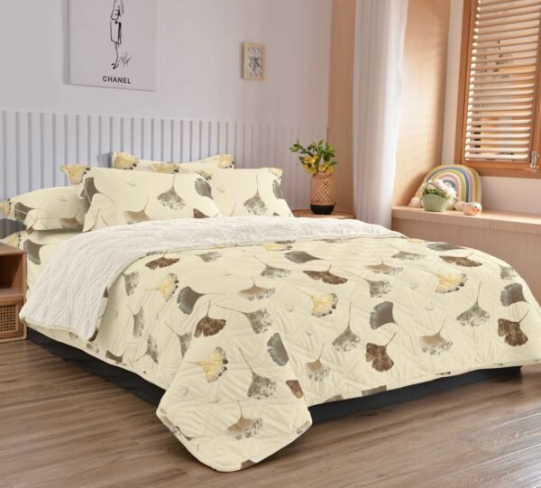 COBERTOR TELA CON CARNERO DELGADO 5 PIEZAS (FARDO X 20UNDS)