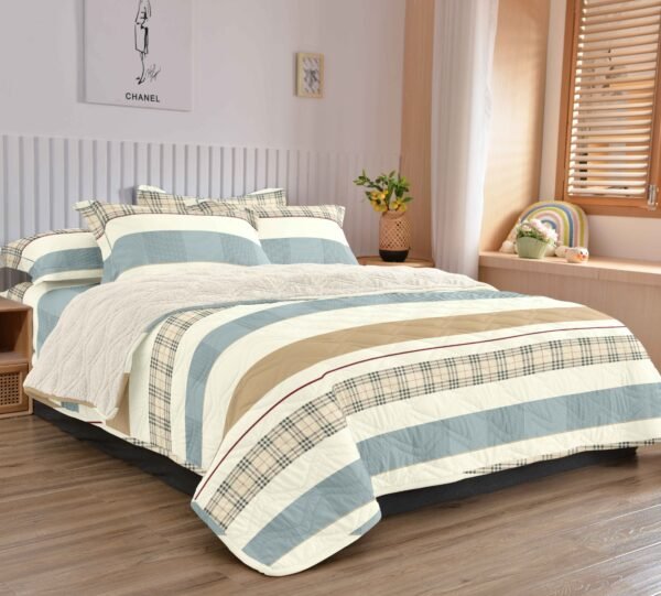 COBERTOR TELA CON CARNERO DELGADO 5 PIEZAS (FARDO X 20UNDS)