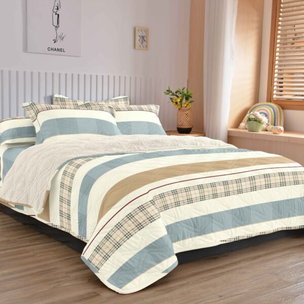 COBERTOR TELA CON CARNERO DELGADO 5 PIEZAS (FARDO X 20UNDS)