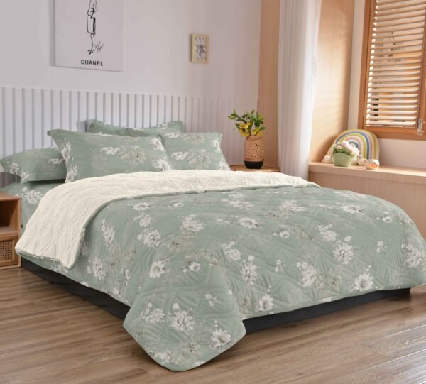 COBERTOR TELA CON CARNERO DELGADO 5 PIEZAS (FARDO X 20UNDS)