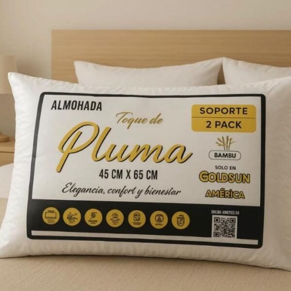 PAR DE ALMOHADAS TOQUE DE PLUMA (TUBO X 4 PARES)