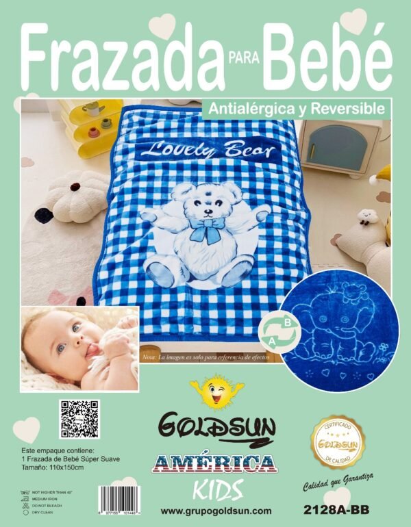 FRAZADA DE CUNA TERCIOPELO PARA BEBE (FARDO X 100 UNDS)