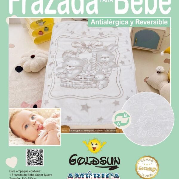 FRAZADA DE CUNA TERCIOPELO PARA BEBE (FARDO X 100 UNDS)