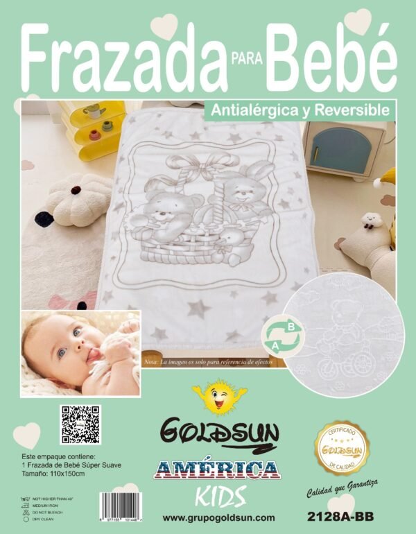 FRAZADA DE CUNA TERCIOPELO PARA BEBE (FARDO X 100 UNDS)
