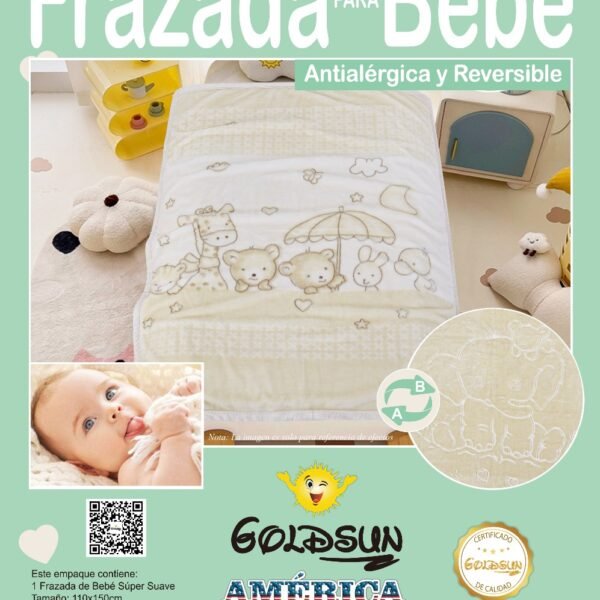 FRAZADA DE CUNA TERCIOPELO PARA BEBE (FARDO X 100 UNDS)