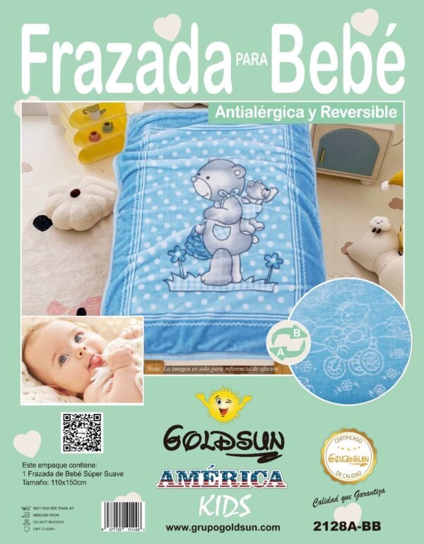 FRAZADA DE CUNA TERCIOPELO PARA BEBE (FARDO X 100 UNDS)