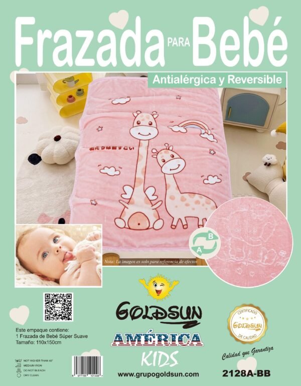 FRAZADA DE CUNA TERCIOPELO PARA BEBE (FARDO X 100 UNDS)