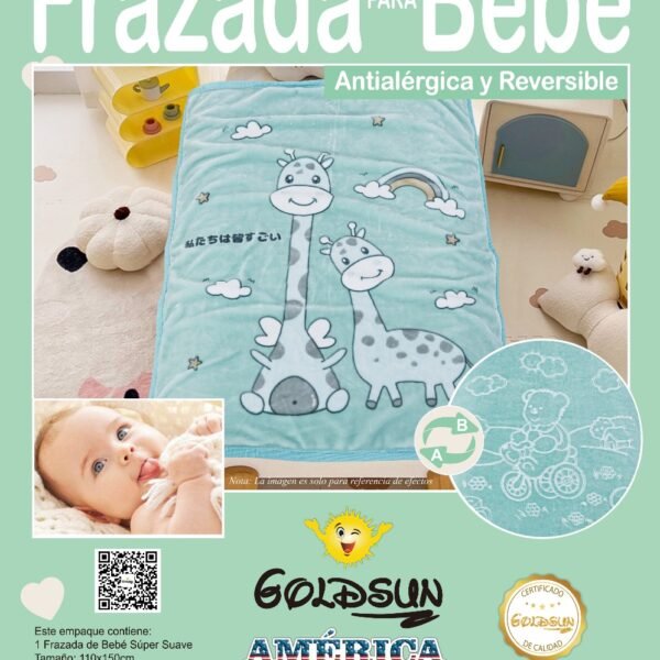FRAZADA DE CUNA TERCIOPELO PARA BEBE (FARDO X 100 UNDS)