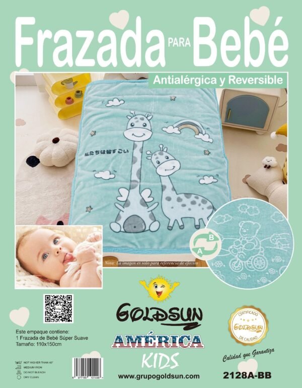 FRAZADA DE CUNA TERCIOPELO PARA BEBE (FARDO X 100 UNDS)