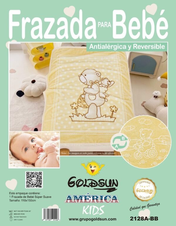 FRAZADA DE CUNA TERCIOPELO PARA BEBE (FARDO X 100 UNDS)
